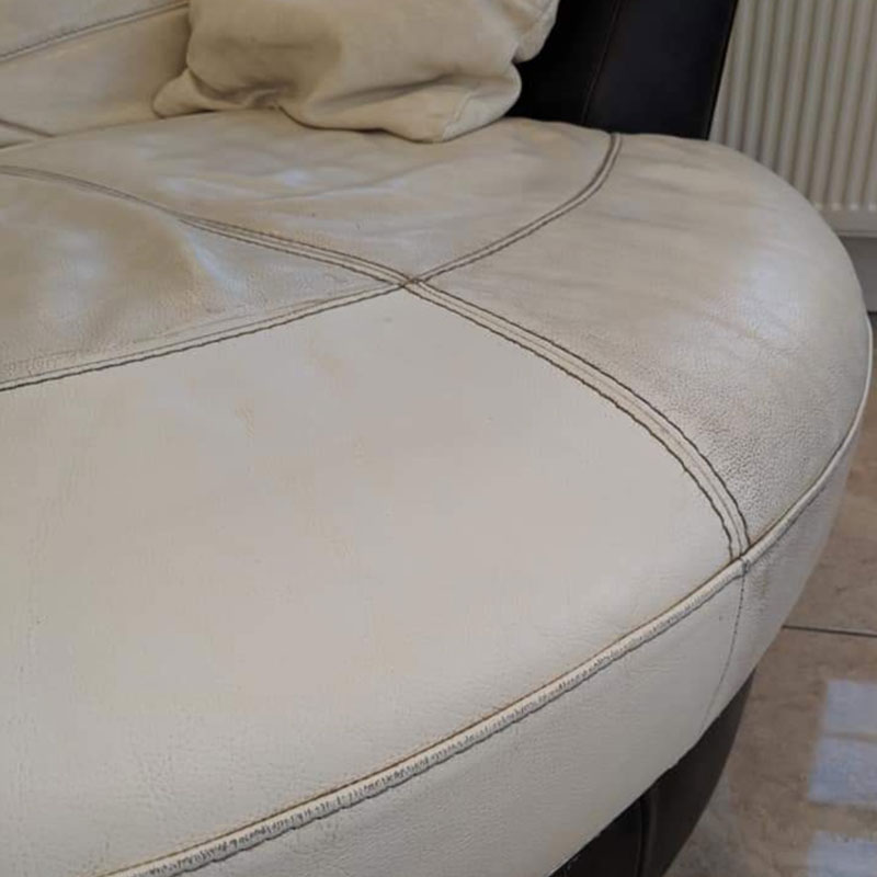 clean patch on sofa